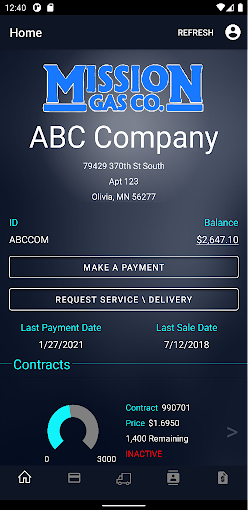 Android application Mission Gas Co. screenshort