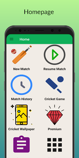 Android application Cricket: Local match scorebook screenshort