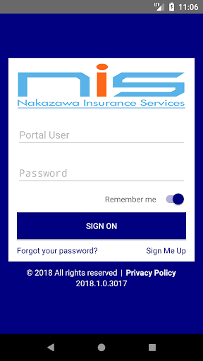 Android application Nakazawa Ins. Services Online screenshort