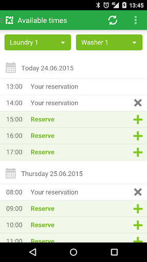 Android application TYS screenshort