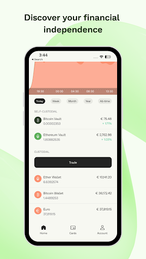 Android application Bitwala Bitcoin & Ether Wallet screenshort