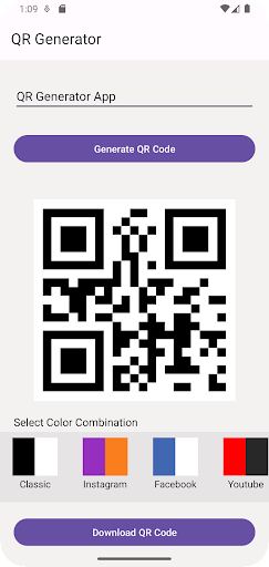 QR Generator Screen 2