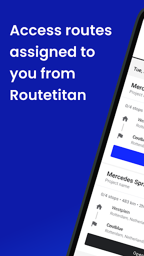 Android application Routetitan Driver screenshort