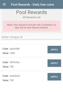Pool Rewards - Daily Free Coins Screenshot
