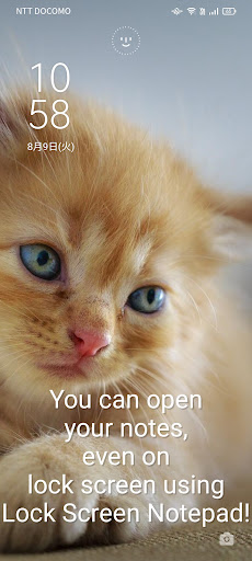 Android application Lock Screen Notepad screenshort