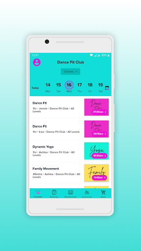 Android application Dance Fit Club screenshort