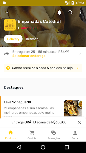 Android application Empanadas Catedral screenshort
