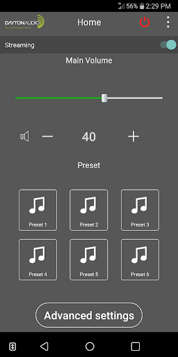 Dayton Audio DSP Control Screen 2