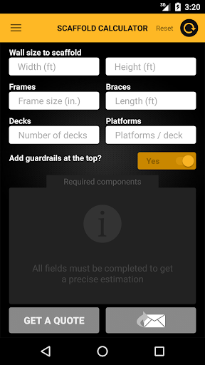 Android application Metaltech screenshort