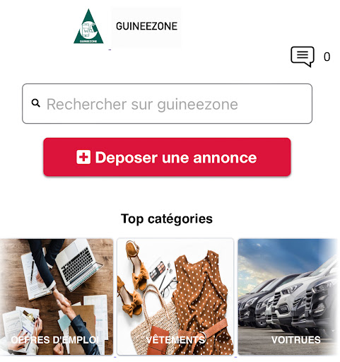 Android application Guineezone screenshort