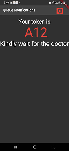 Android application QueueNotify screenshort