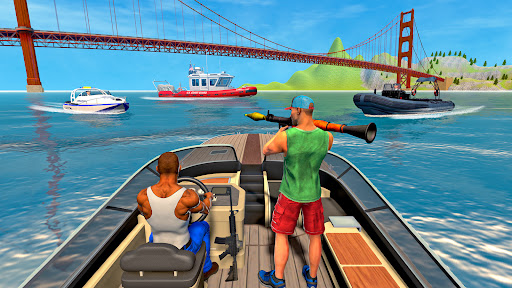 Police Boat Shooting Sim Games Screen 2