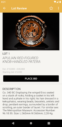 Apollo Art Auctions Screen 3
