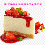 Cover Image of Download POSTRES CON FRESAS  APK