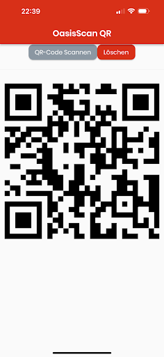 Android application OasisScan QR screenshort