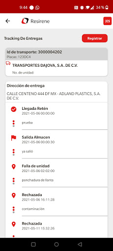 Resirene Logistics Screen 3