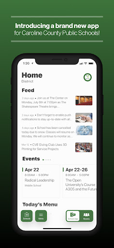 Android application Caroline Schools, MD screenshort