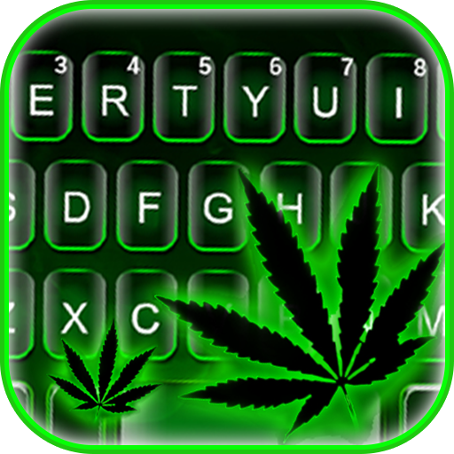Green Neon Weed Theme logo