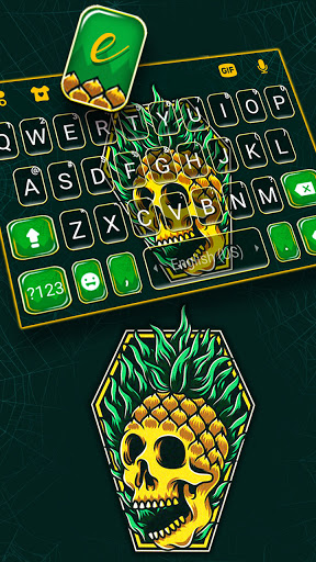 Skull Pineapple Keyboard Backg Screen 2