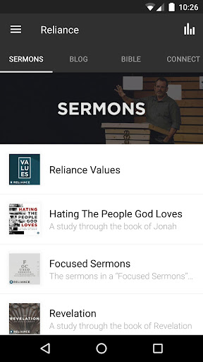 Android application Reliance Church screenshort