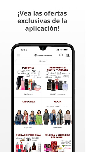 Android application Productos de Lujo screenshort