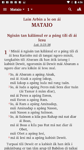 Android application Sursurunga - Bible screenshort