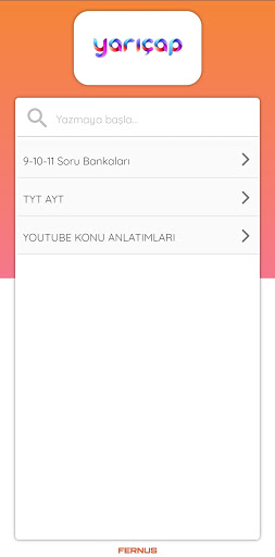 Android application Yarıçap Video Çözüm screenshort