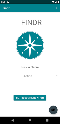 Android application Findr screenshort