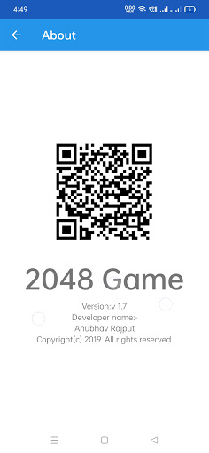 Android application 2048 Game screenshort