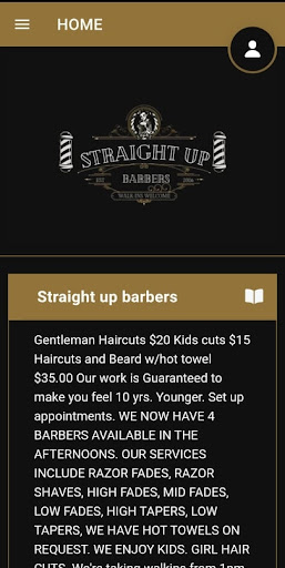 Straight up barbers Screen 2
