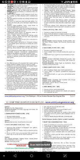 Edebiyat 12.Sınıf Ders Notları 2020 Güncel Müfreda