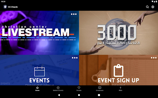 Screenshot of Christian Center Church