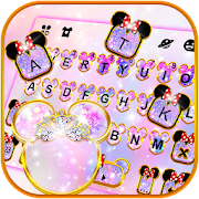 Pink Galaxy Minny Free Keyboard Theme