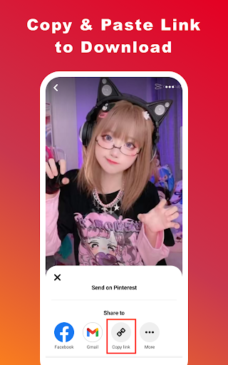 Android application Video Downloader for Pinterest screenshort