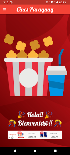 Android application Cines Paraguay screenshort