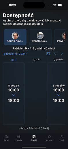pJazdy Admin - Zarządzaj OSK