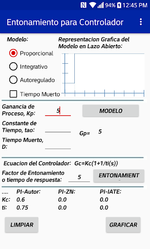 Entonamiento para Controlador Screen 2