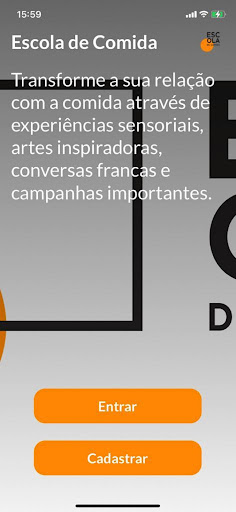 Android application Escola de Comida screenshort