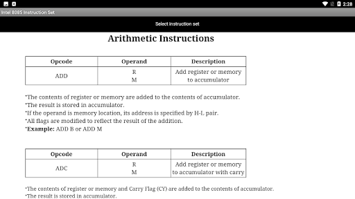 Intel 8085 Microprocessor Inst