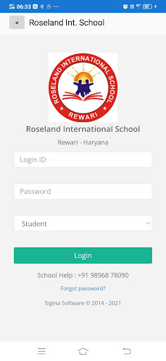 Android application Roseland International School screenshort