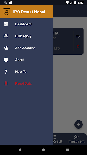 Android application IPO Result Nepal | Bulk Apply screenshort