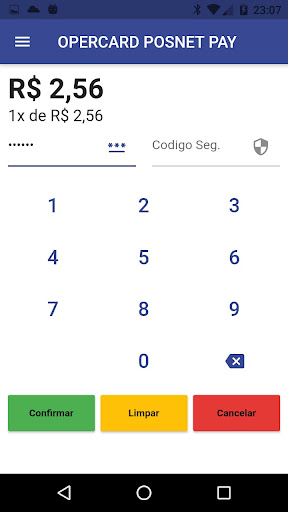 Opercard - POSNET Pay Screen 2