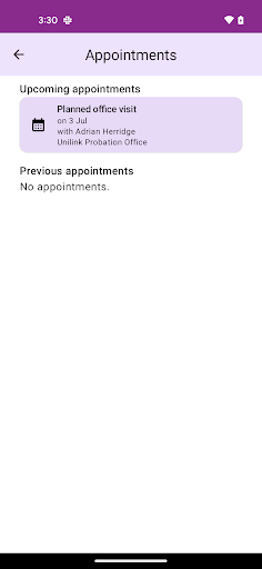 MyProbation Screen 3