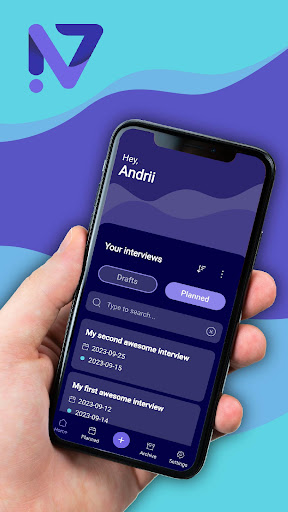 Android application Interview Planner screenshort