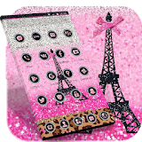 Pink Glitter Paris Eiffel Theme icon