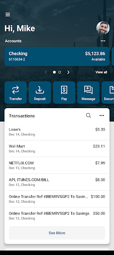 Foothills Bank Screen 2