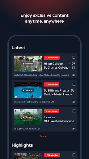 Android application SuperSport Schools screenshort