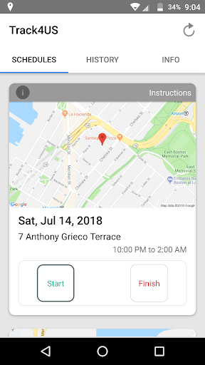 Android application Track4US screenshort