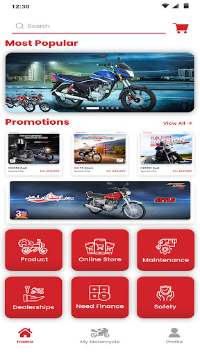 Android application Atlas Honda Ltd | Motorcycle screenshort