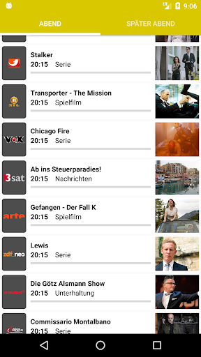 Fernsehprogramm Screen 3